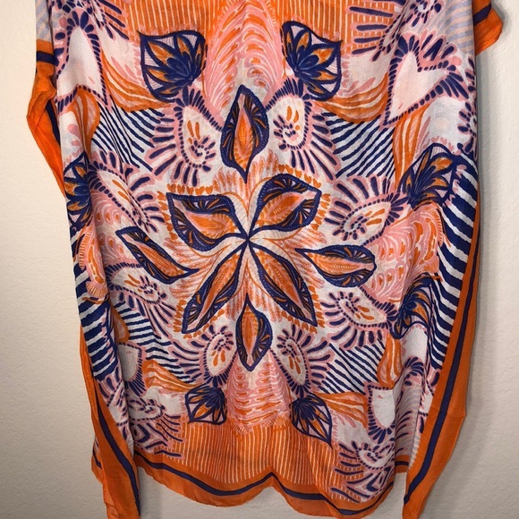 Stella & Dot Union Square Scarf - Tangerine - Picture 5 of 7